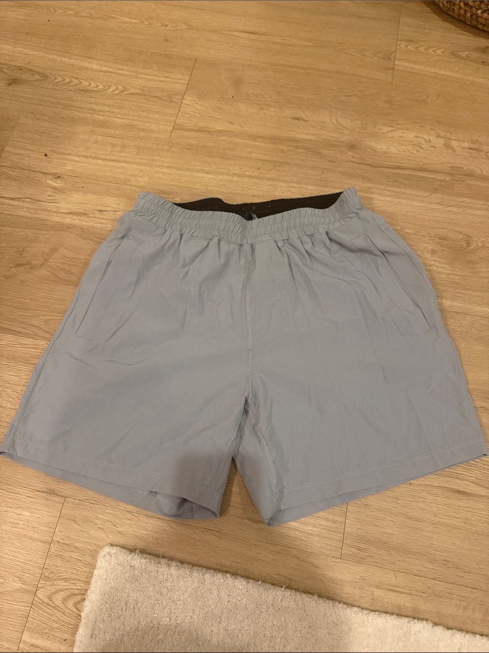 The Southern Shirt Company Light Blue Athletic Shorts with Elastic Waist